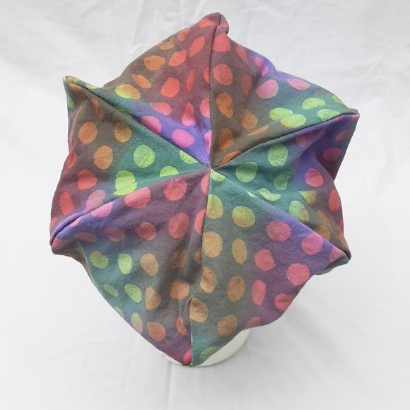 WHIMSICLE Reversible Polka Dot / Floral Fabric Engineer Style Hat Cap - Picture 5 of 9